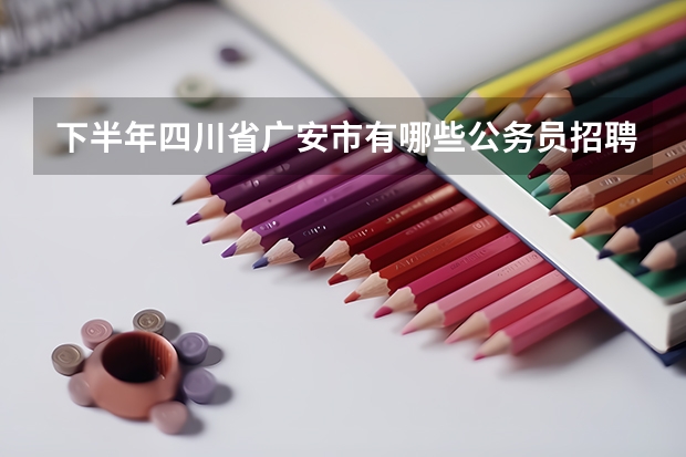 下半年四川省广安市有哪些公务员招聘？