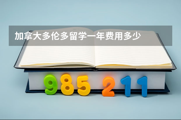 加拿大多伦多留学一年费用多少