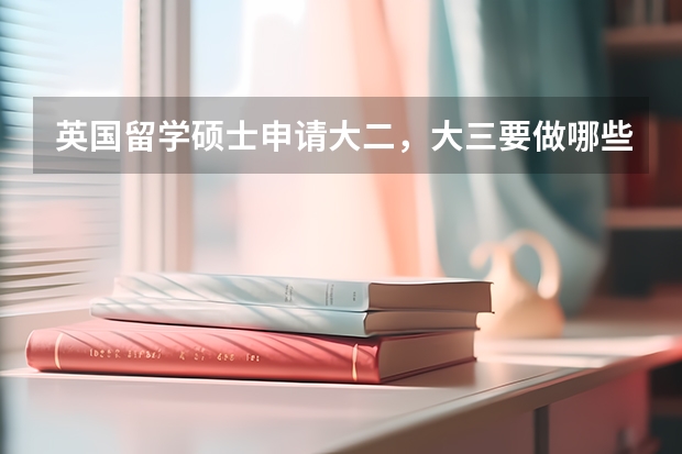 英国留学硕士申请大二,大三要做哪些准备