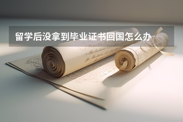 留学后没拿到毕业证书回国怎么办