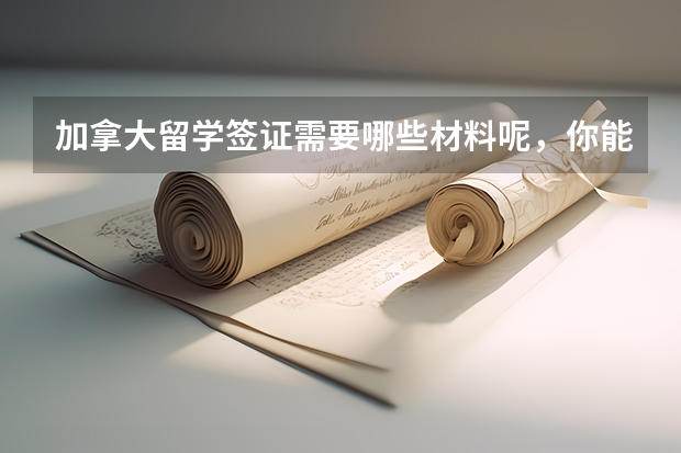 加拿大留学签证需要哪些材料呢,你能来说一说吗?